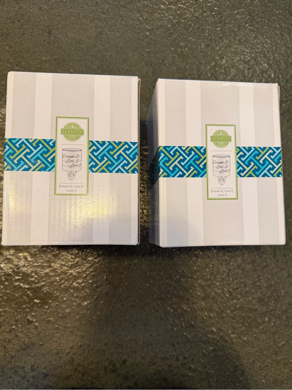 Scentsy Plug-In Wax Warmer Set Of 2 Dream It Live It Love It New In Box